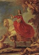 Equestrian Portrait of Mariana of Neuburg Luca Giordano